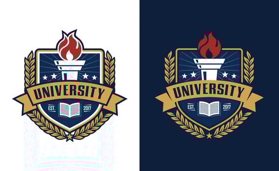 University education logo design vector template