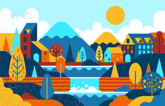 Scenery or Landscape Nature Background vector
