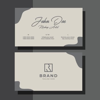 Stylish Feminine Business Card vector