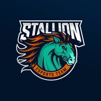 Stallion Mascot Esports Vector Illustration