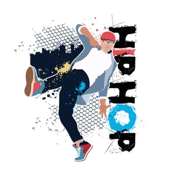 hip hop dance vector