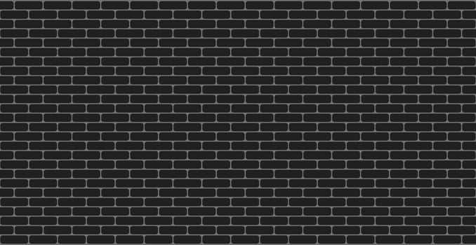 Panoramic dark background texture smooth brickwork - Vector