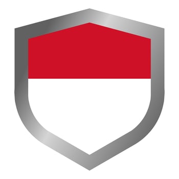 Monaco flag shield vector