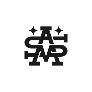 letter S M A monogram logo, good for fashion street wear logo. vector