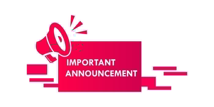 Important announcement 12 lable for promotion product vector