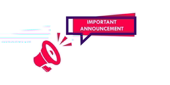 Important announcement 8 lable for promotion product vector