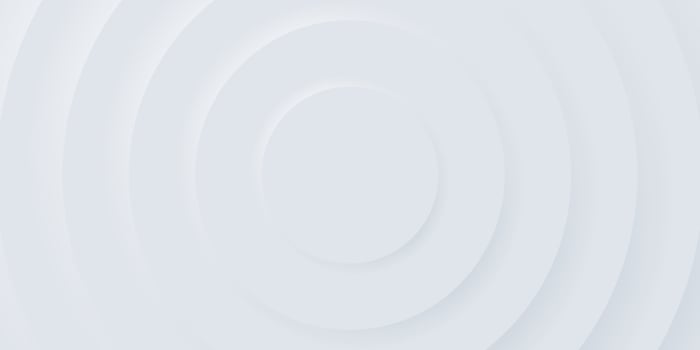 White Futuristic Circle Background. Geometry Round Empty Pattern Neumorphism Style. Blank Concentric Minimalism Cover. Grey Abstract Circular Modern Wallpaper Design. Vector Illustration.