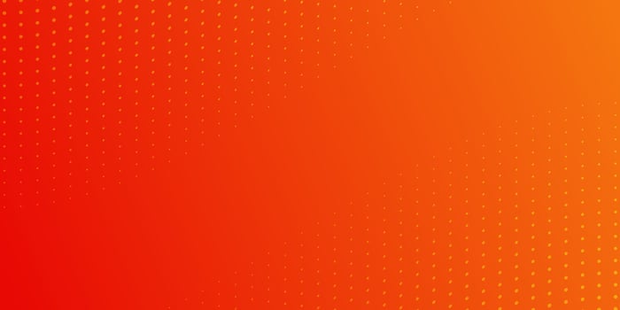 Orange Abstract Halftone Background. Light Wave Dotted Creative Banner. Bright Half Tone Texture with Vibrant Effect Pattern. Abstract Modern Wallpaper Design. Vector Illustration.