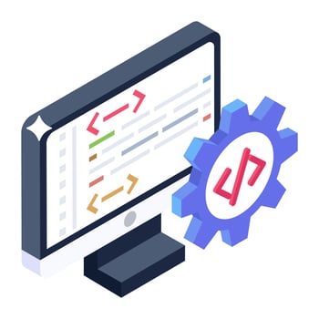 Editable modern style vector of web development icon