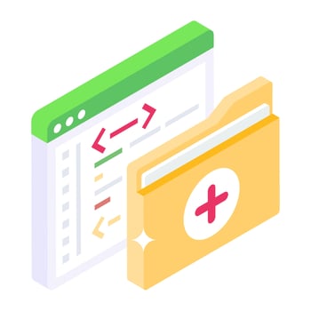 Web folder icon in editable design vector