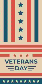 american veterans day background vector