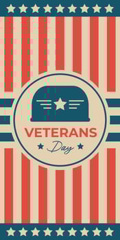 american veterans day background vector