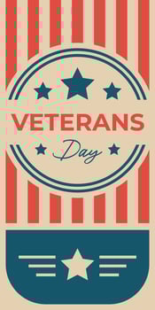 american veterans day background vector