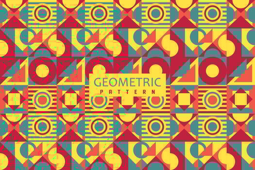 shapes geometric color pattern collection vector