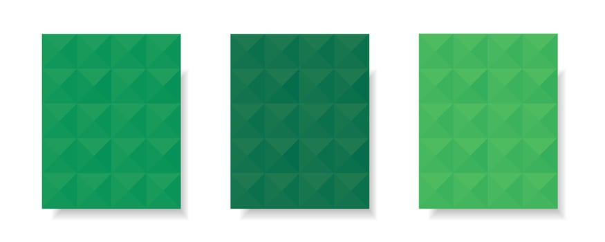 abstract green color gradient polygon template background. Triangular pattern design with crystal shape style. design for business, cover, wallpaper, backdrop, cover, and graphic design. vector