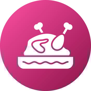 Roasted Chicken Icon Style vector