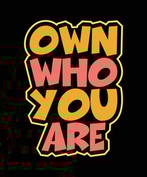 own who you are typography t-shirt design vector