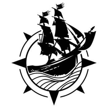 Pirate ship icon vector illustration