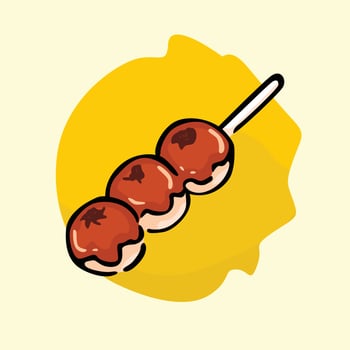 Delicious japanese snack food vector illustration