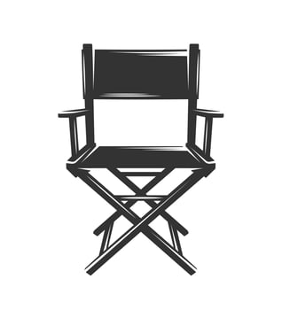 Silhouette of producer chair isolated on white background vector