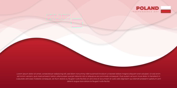 Red and white abstract background. Poland Independence day design. vector