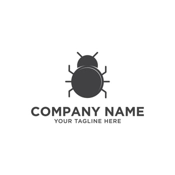 Beetle Bugs Insect Minimalist Logo Branding vector