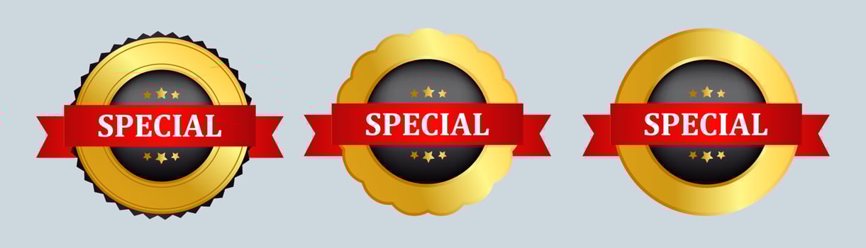 Luxury special golden labels collection. Retro vintage golden badges and labels. vector