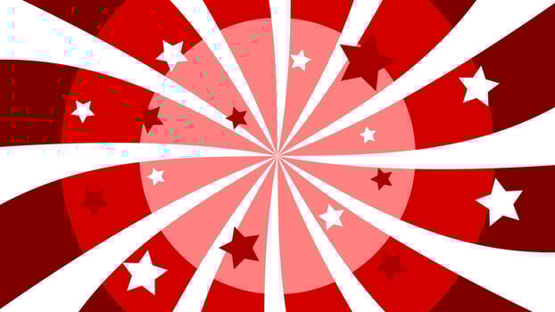 Background sunburst with stars vector