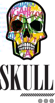 SKULL T-SHIRT DESIGN READY TO PRNT vector