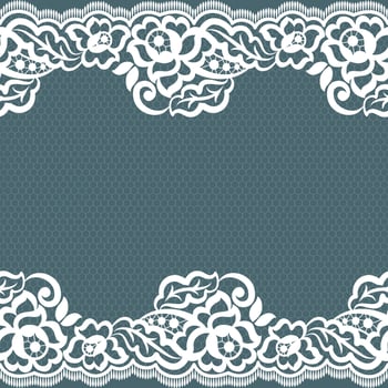 Lace seamless pattern with flowers vector