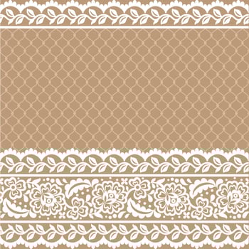 Lace seamless pattern with flowers vector