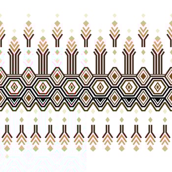 Geometric ethnic pattern seamless design for background or wallpaper. vector