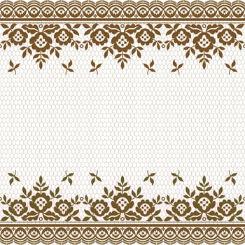 Lace seamless pattern with flowers vector