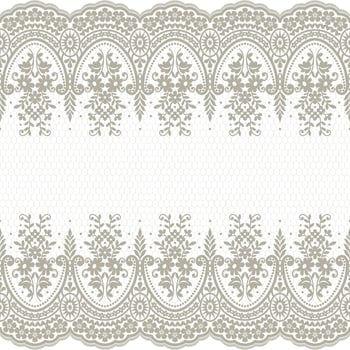 Lace seamless pattern with flowers vector