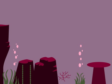 underwater scenery with beautiful coral reefs vector