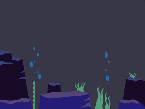 illustration underwater scenery with beautiful coral reefs vector