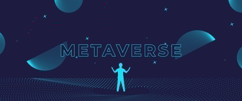 Businessman standing silhouette and Digital Contour curve dot and line and wave with wireframe. The concept for metaverse and VR technology vector