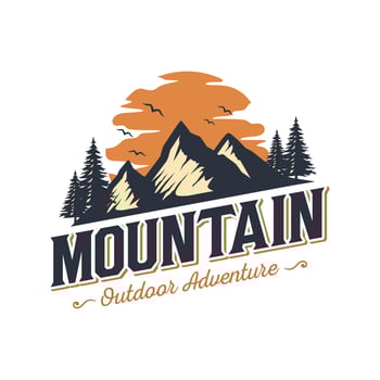 Mountains logo design vector template