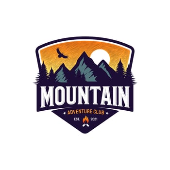Mountains logo design vector template