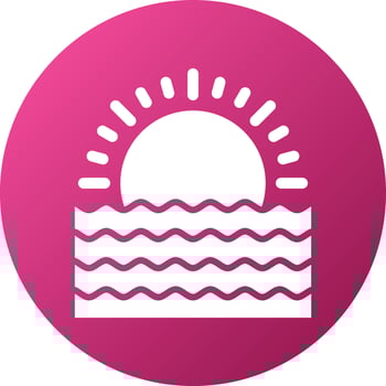Sunset Icon Style vector