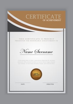 Certificate template modern style vector