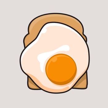 egg indonesian street food vector