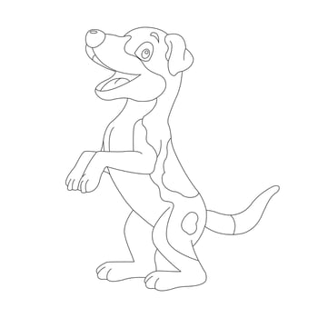 Cute Puppy Dog Outline Coloring Page for Kids Animal Coloring Page vector