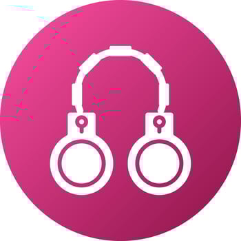 Handcuffs Icon Style vector