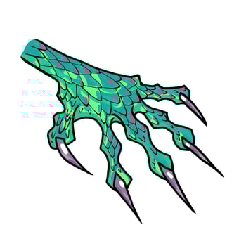 Dragon or monster paw vector