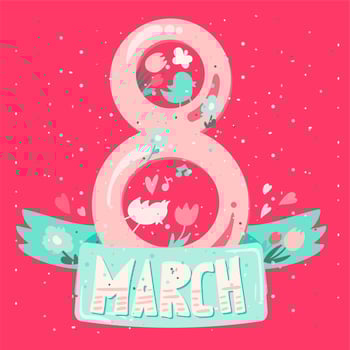 Happy Womens Day vector