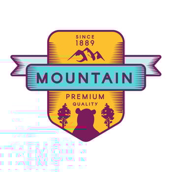 Mountain vector logo template