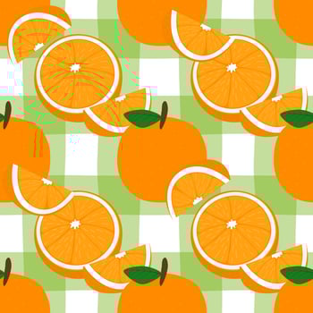 Orange with seamless background. Seamless orange pattern. Fruit vector. Wrapping paper pattern. Patterns for decoration. vector