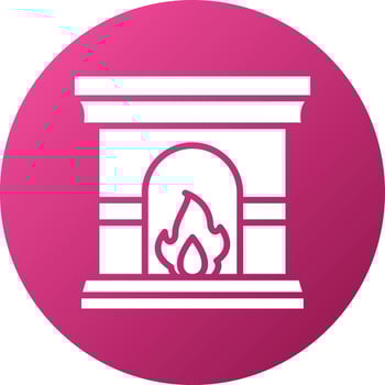 Fireplace Icon Style vector