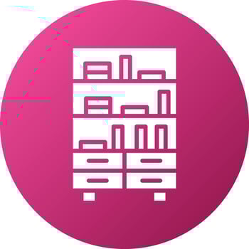Bookcase Icon Style vector